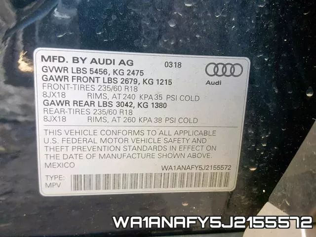 WA1ANAFY5J2155572 фото 2