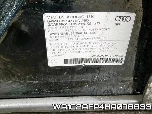 WA1C2AFP4HA078833 фото 2