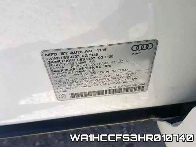 WA1HCCFS3HR010740 фото 2