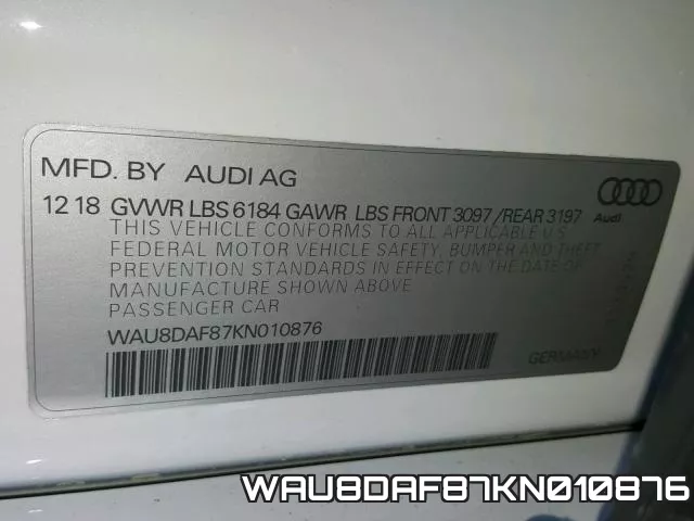 WAU8DAF87KN010876 фото 2