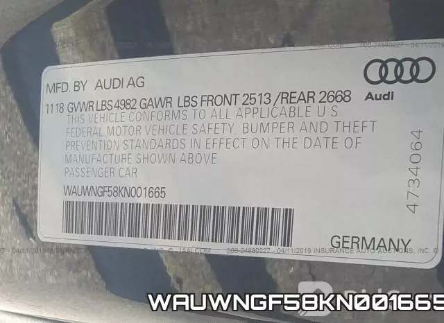 WAUWNGF58KN001665 фото 10