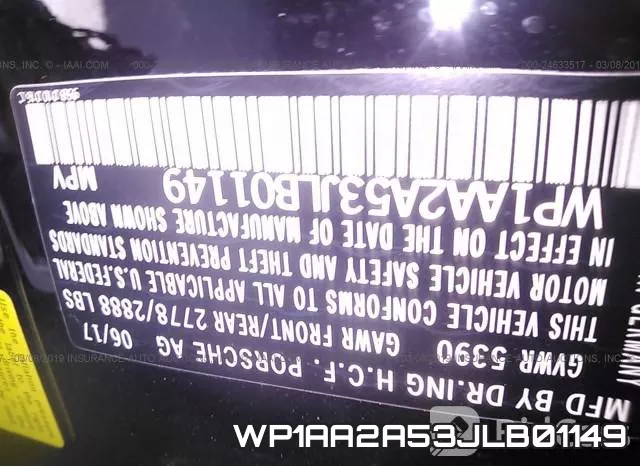 WP1AA2A53JLB01149 фото 10