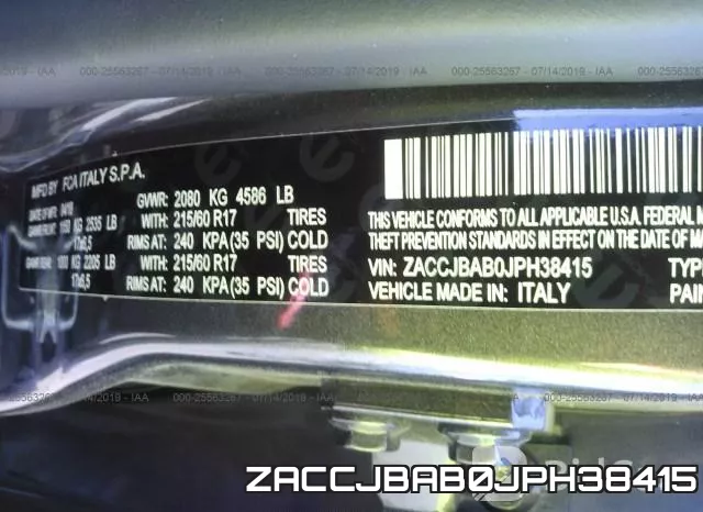 ZACCJBAB0JPH38415 фото 10