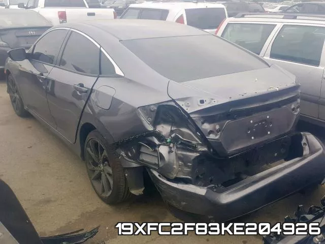 19XFC2F83KE204926 фото 4