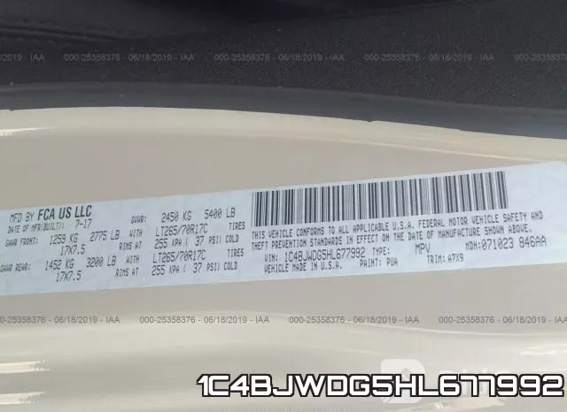 1C4BJWDG5HL677992 фото 10