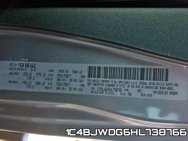 1C4BJWDG6HL738766 фото 2