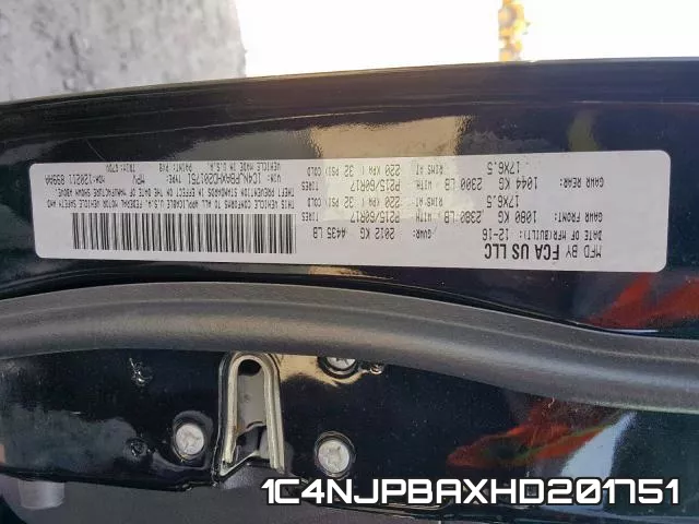1C4NJPBAXHD201751 фото 2
