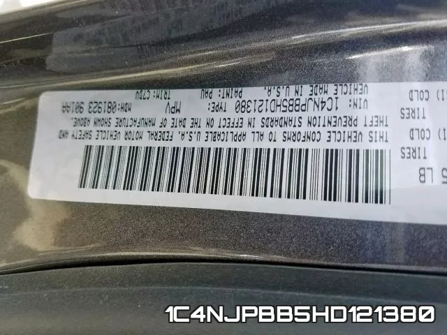 1C4NJPBB5HD121380 фото 2