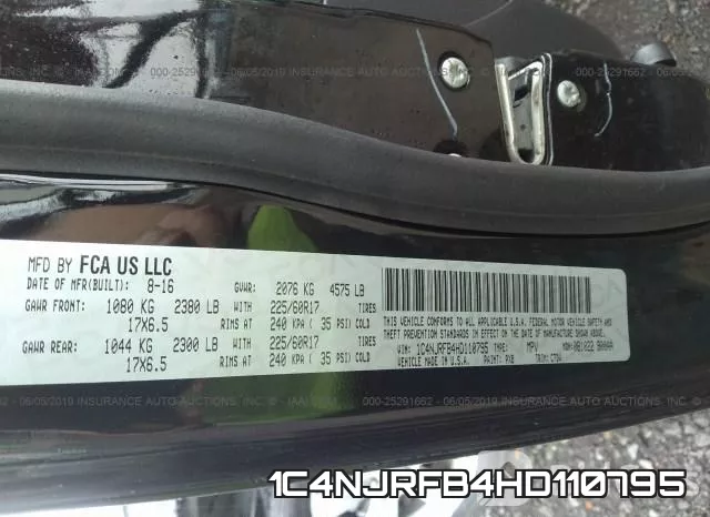 1C4NJRFB4HD110795 фото 10