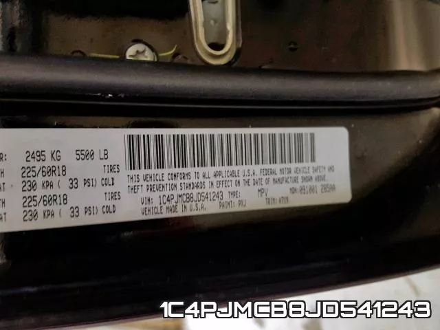1C4PJMCB8JD541243 фото 2