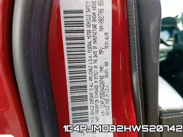 1C4PJMDB2HW520742 фото 2