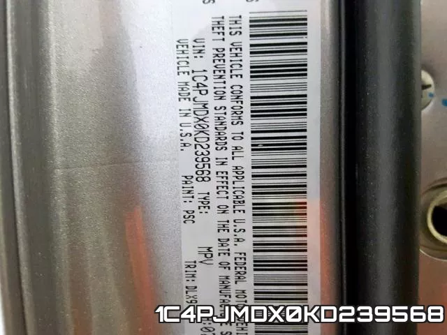 1C4PJMDX0KD239568 фото 2
