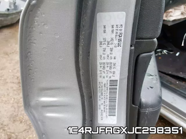 1C4RJFAGXJC298351 фото 2