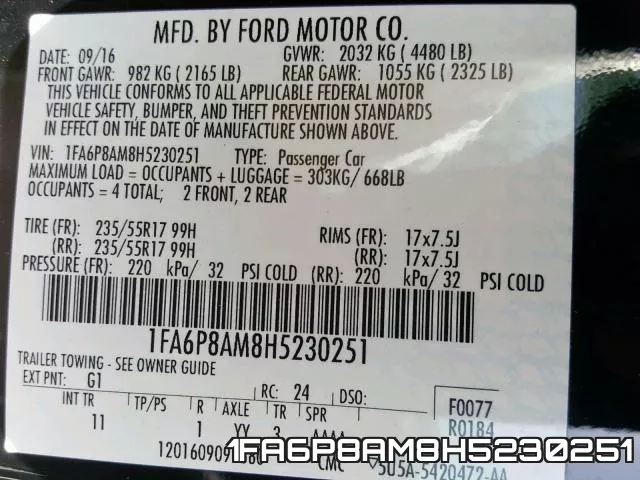 1FA6P8AM8H5230251 фото 2