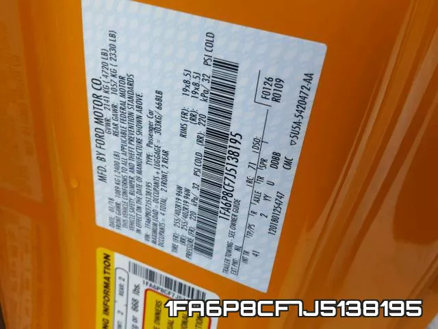 1FA6P8CF7J5138195 фото 2