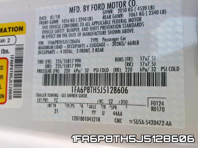 1FA6P8TH5J5128606 фото 2