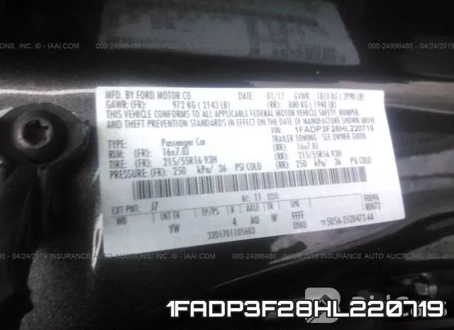 1FADP3F28HL220719 фото 10