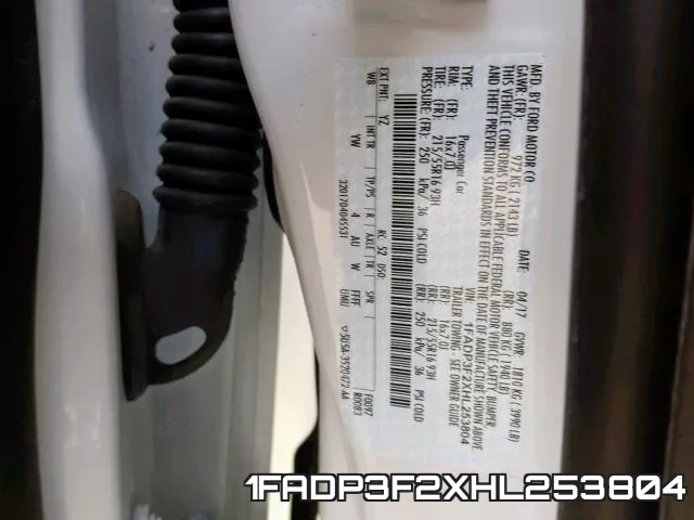 1FADP3F2XHL253804 фото 2