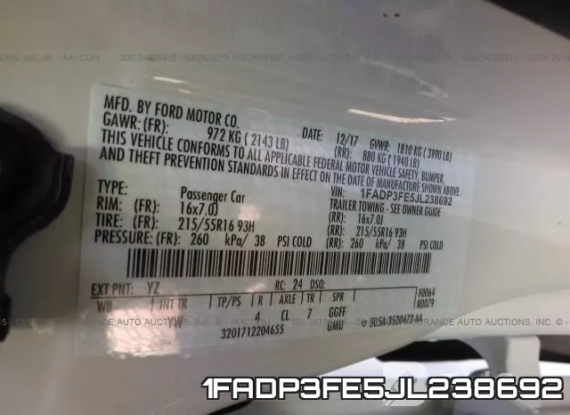 1FADP3FE5JL238692 фото 10