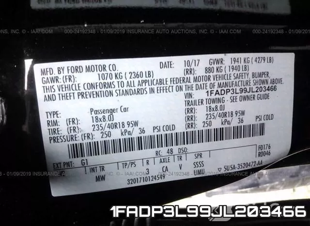 1FADP3L99JL203466 фото 10