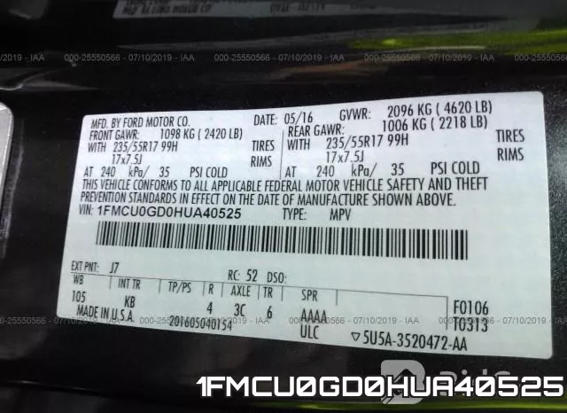 1FMCU0GD0HUA40525 фото 10