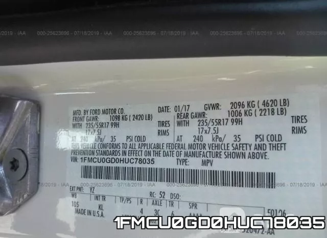 1FMCU0GD0HUC78035 фото 10