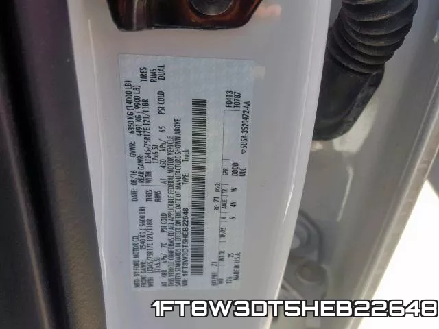 1FT8W3DT5HEB22648 фото 2