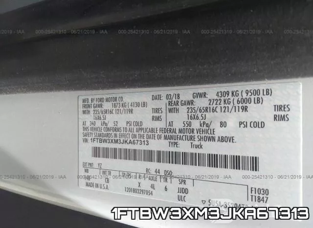 1FTBW3XM3JKA67313 фото 10