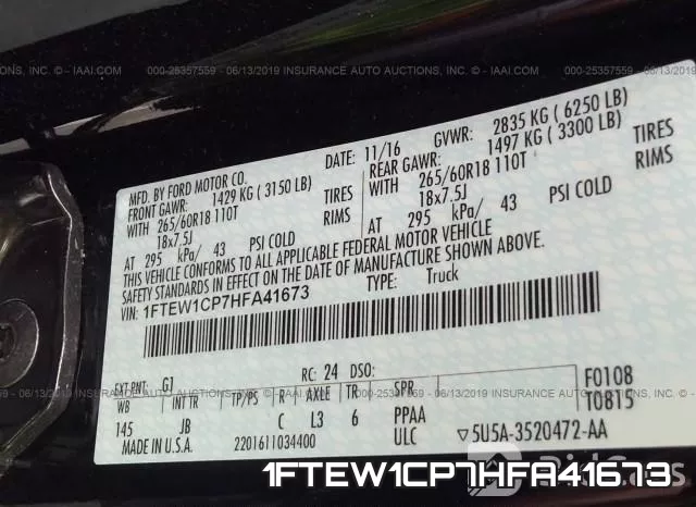 1FTEW1CP7HFA41673 фото 10