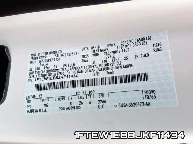 1FTEW1EB8JKF11434 фото 2