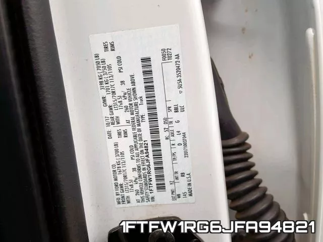 1FTFW1RG6JFA94821 фото 2