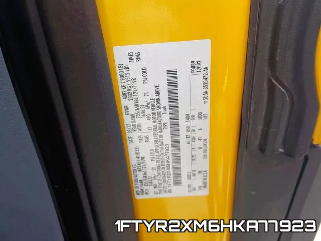 1FTYR2XM6HKA77923 фото 2
