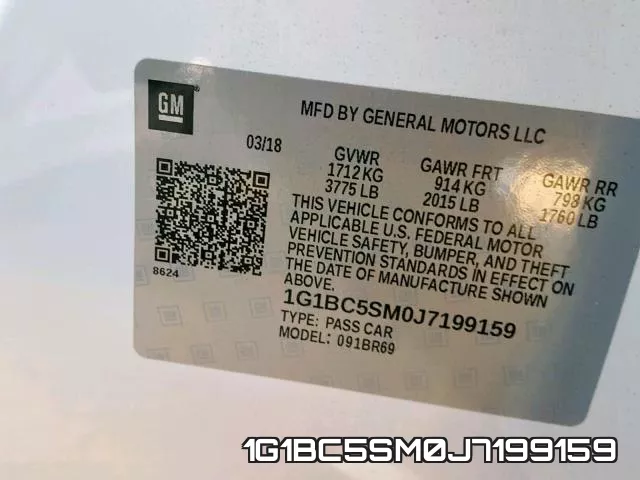 1G1BC5SM0J7199159 фото 2