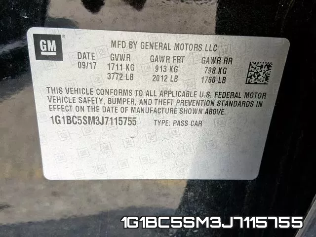 1G1BC5SM3J7115755 фото 2