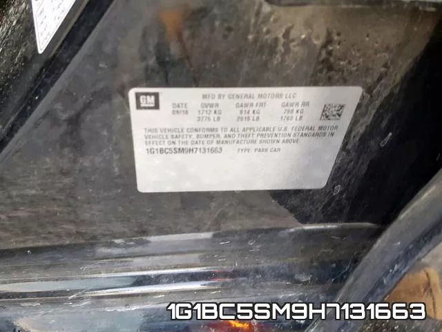 1G1BC5SM9H7131663 фото 2