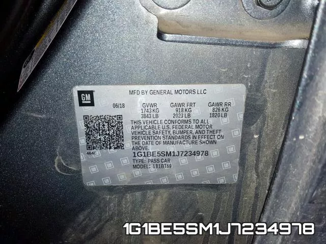 1G1BE5SM1J7234978 фото 2