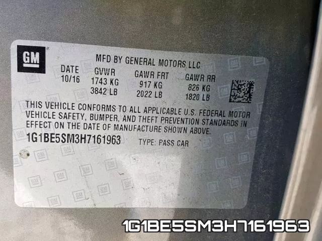 1G1BE5SM3H7161963 фото 2