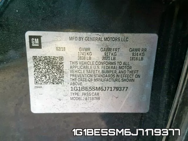 1G1BE5SM6J7179377 фото 2