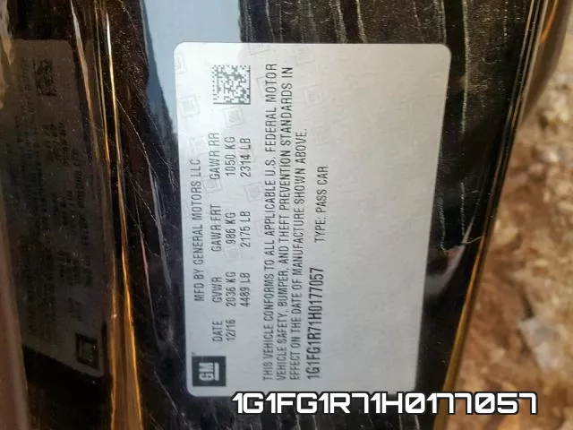 1G1FG1R71H0177057 фото 2