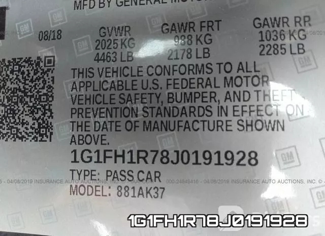 1G1FH1R78J0191928 фото 10