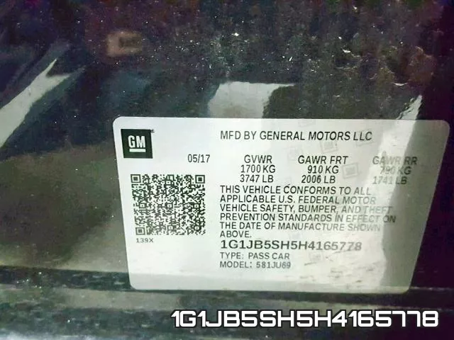 1G1JB5SH5H4165778 фото 2