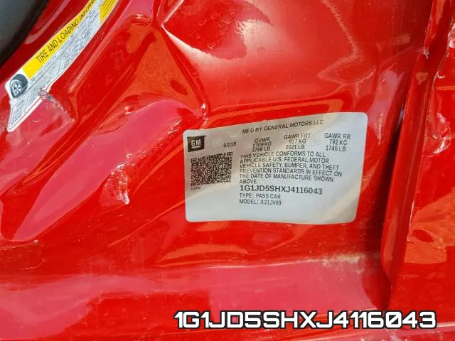 1G1JD5SHXJ4116043 фото 2