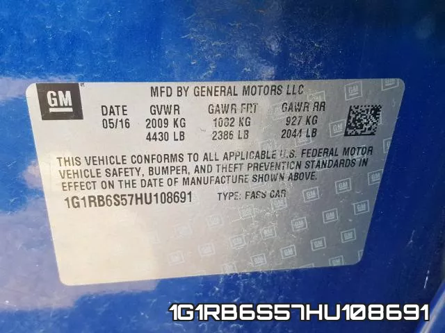 1G1RB6S57HU108691 фото 2