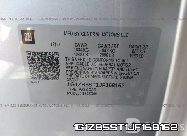 1G1ZB5ST1JF168162 фото 10