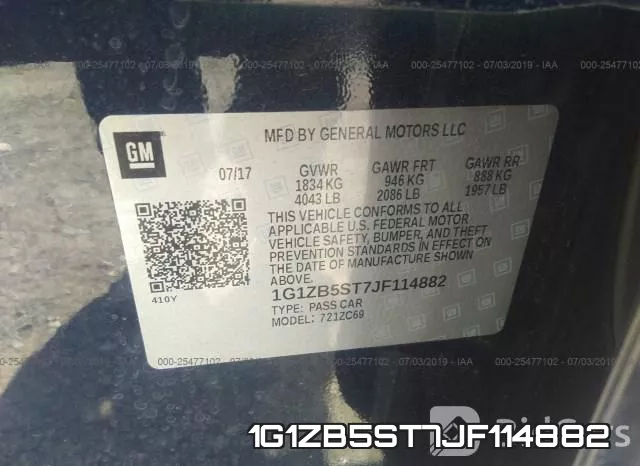 1G1ZB5ST7JF114882 фото 10