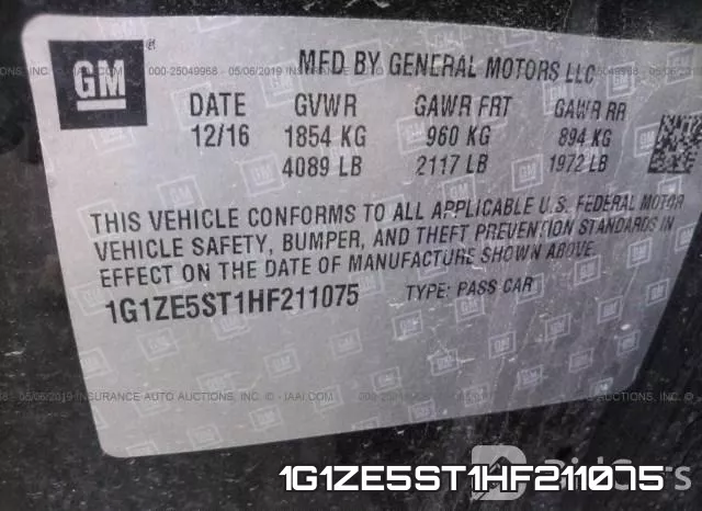 1G1ZE5ST1HF211075 фото 10
