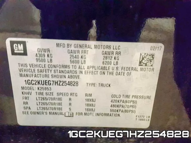 1GC2KUEG7HZ254828 фото 2