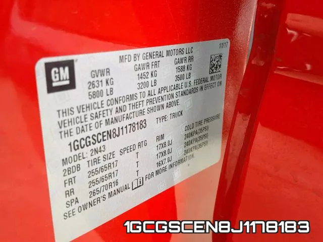 1GCGSCEN8J1178183 фото 2