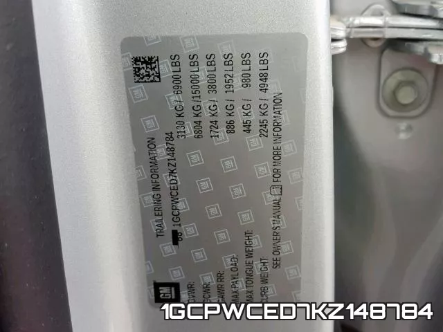 1GCPWCED7KZ148784 фото 2