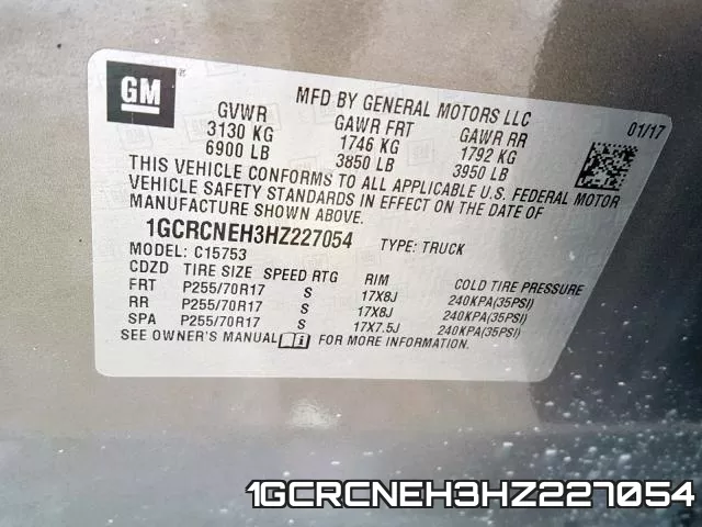 1GCRCNEH3HZ227054 фото 2